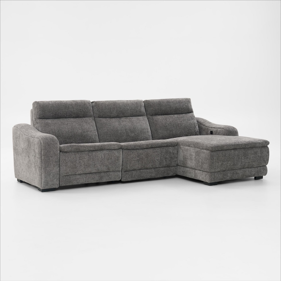 majestic gray sectional   