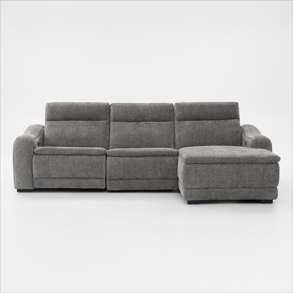 majestic gray sectional   