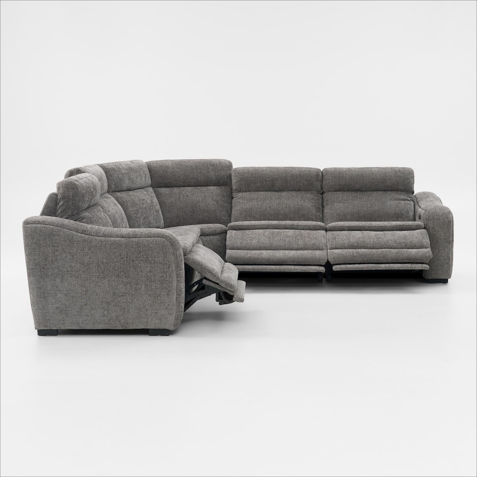 majestic gray sectional   