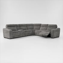 majestic gray sectional   