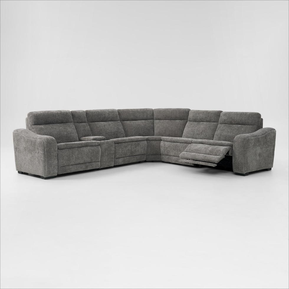 majestic gray sectional   
