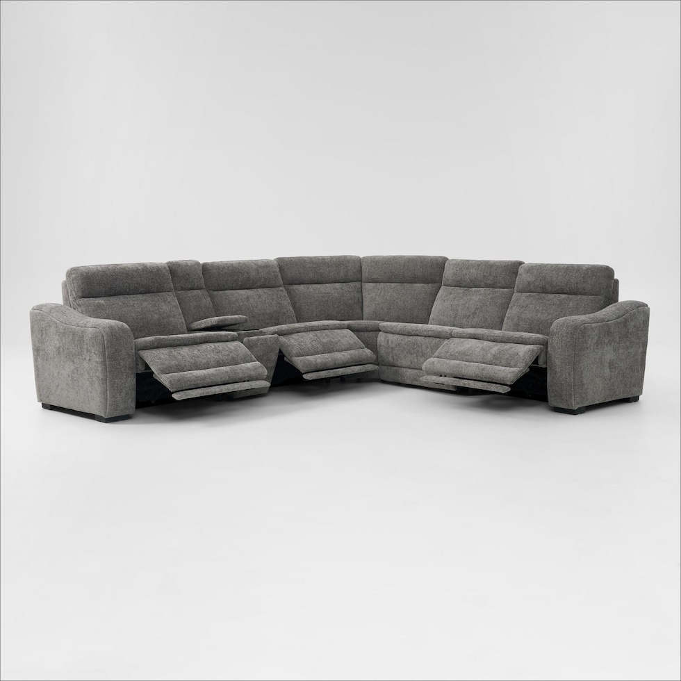 majestic gray sectional   