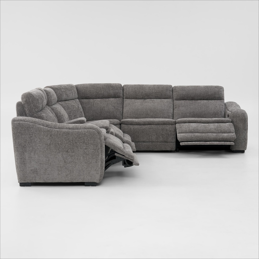 majestic gray sectional   