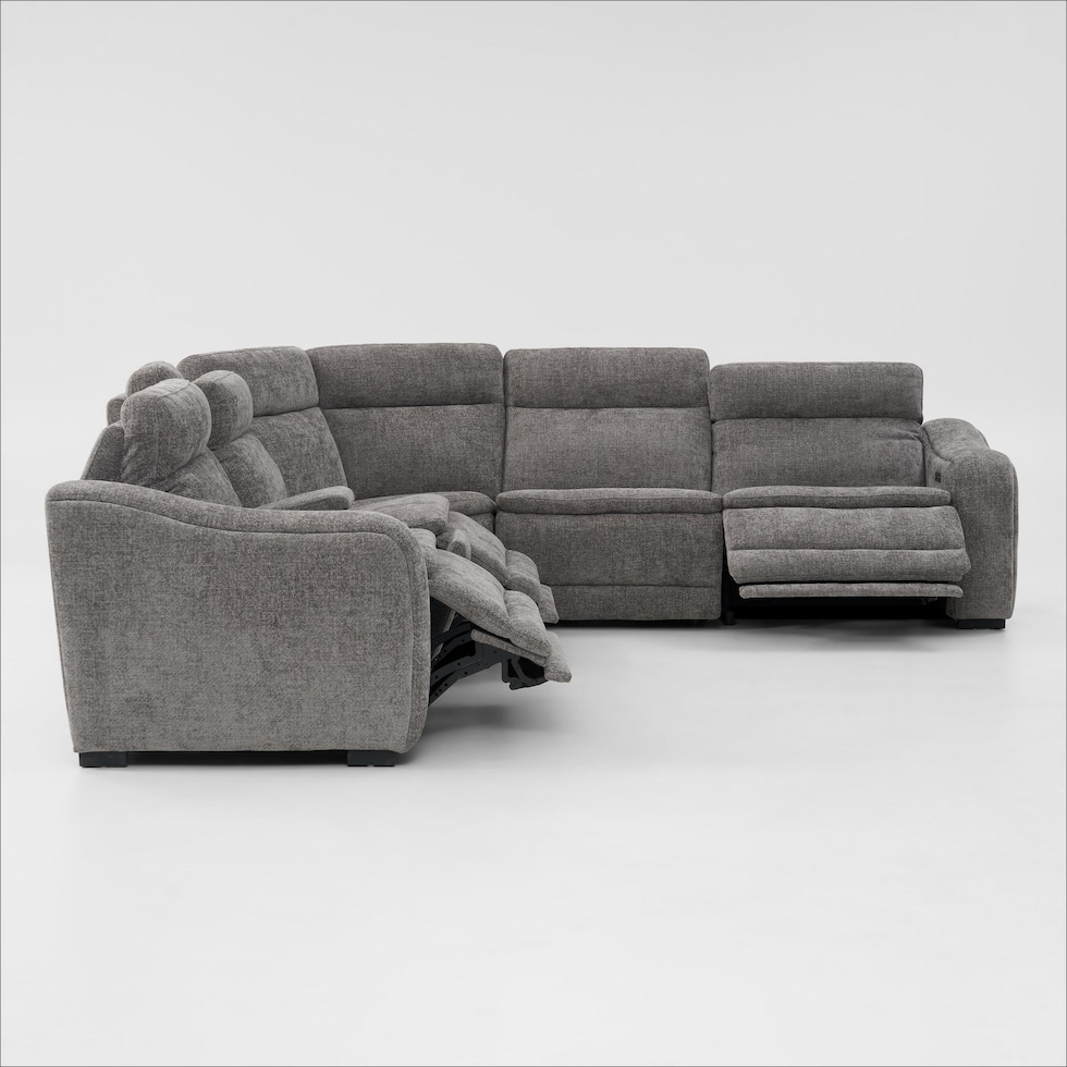 majestic gray sectional   