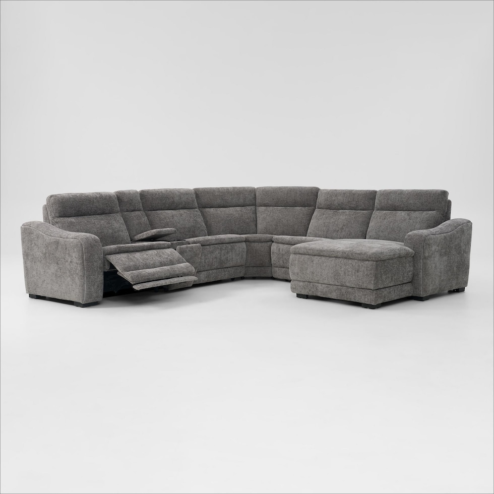 majestic gray sectional   