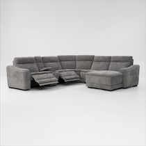 majestic gray sectional   