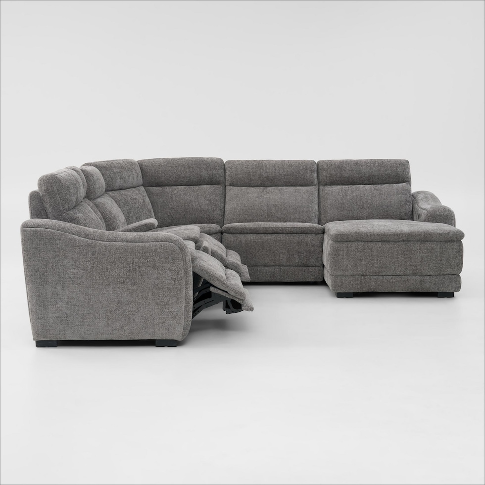 majestic gray sectional   