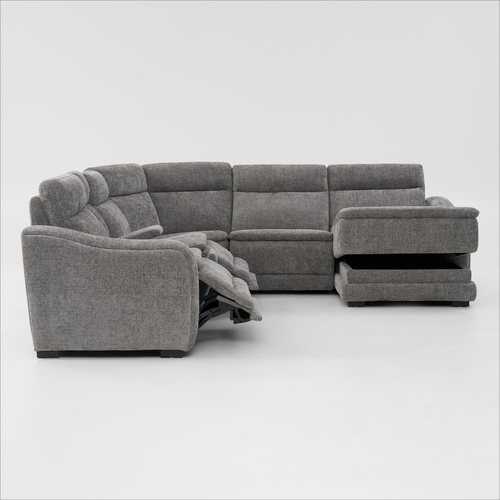 majestic gray sectional   