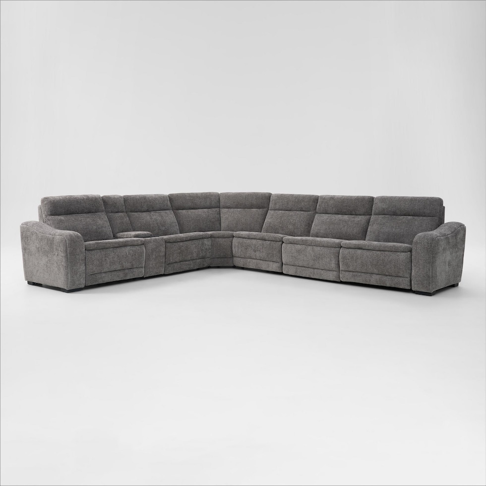 majestic gray sectional   