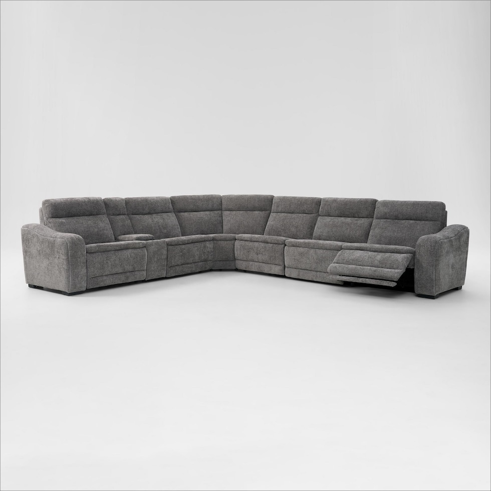 majestic gray sectional   