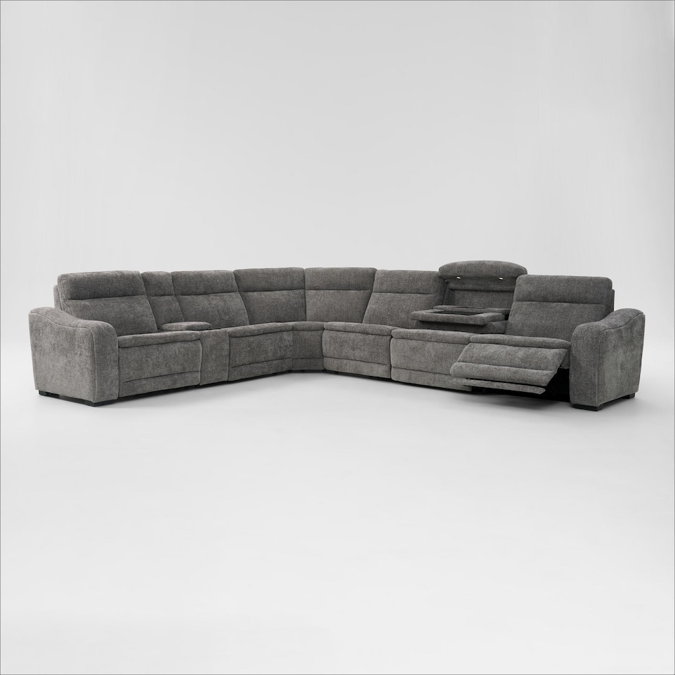majestic gray sectional   