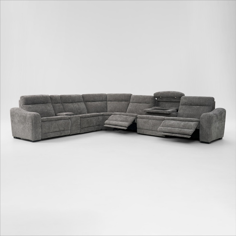 majestic gray sectional   