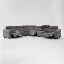 majestic gray sectional   