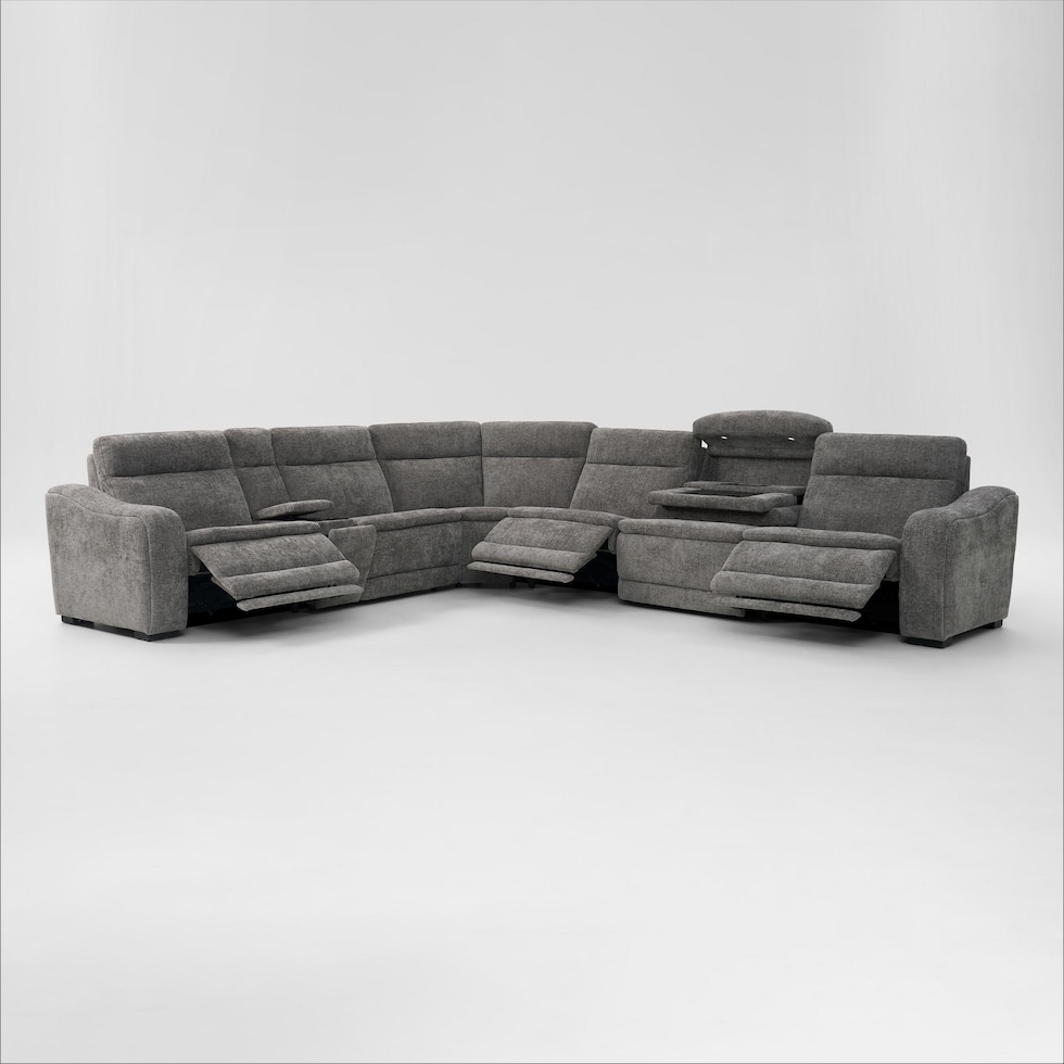 majestic gray sectional   
