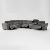 majestic gray sectional   