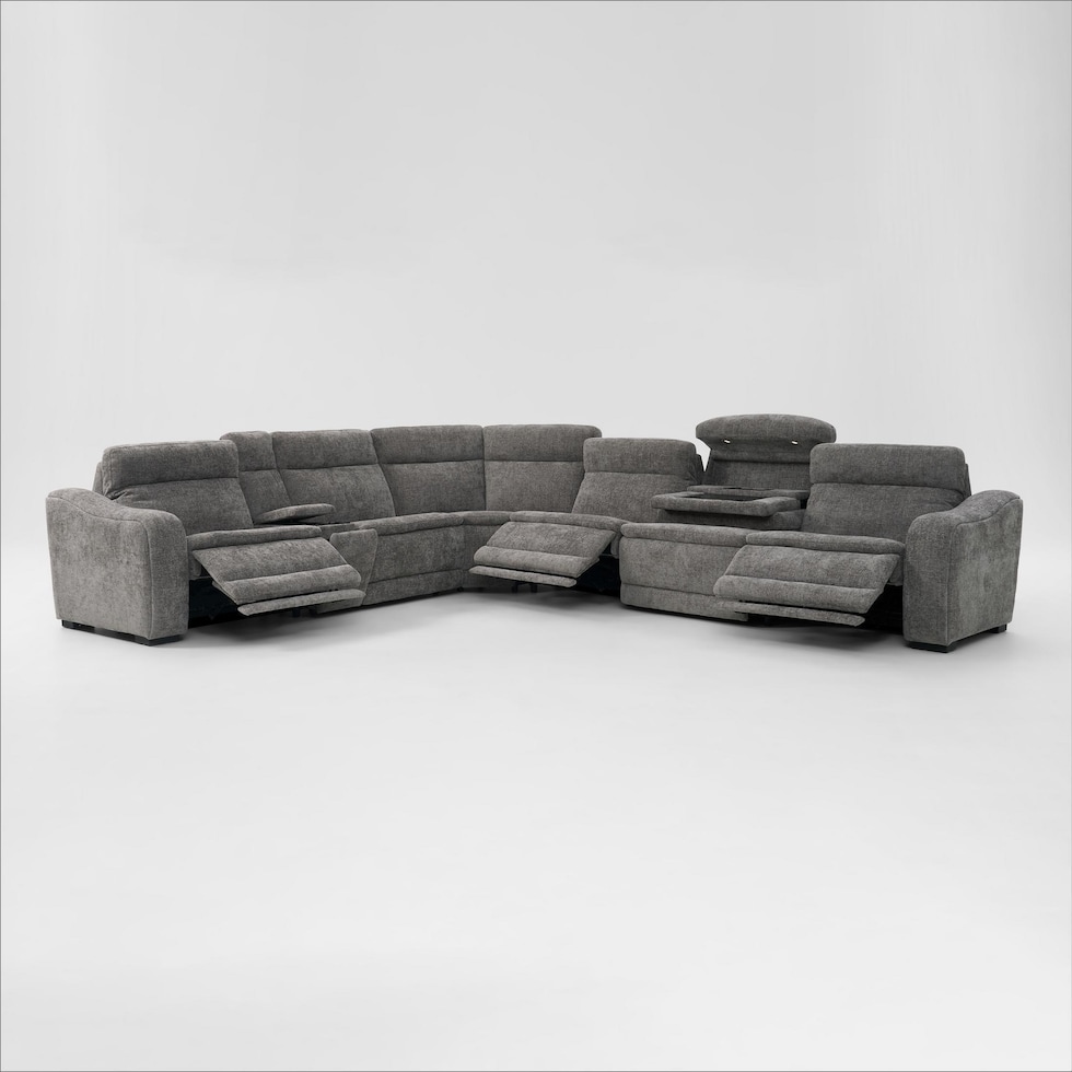majestic gray sectional   