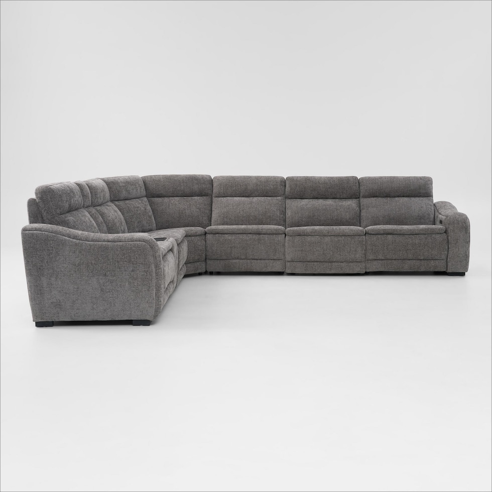 majestic gray sectional   