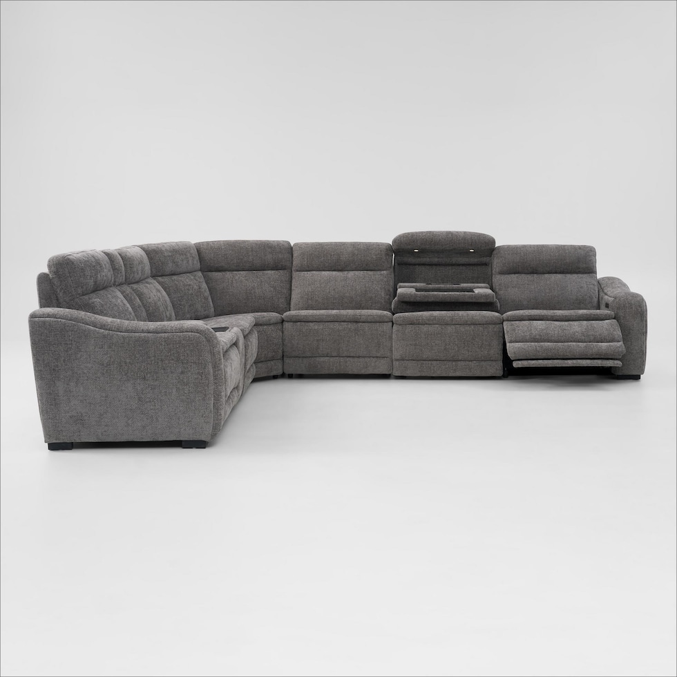 majestic gray sectional   