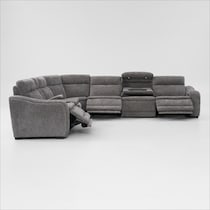 majestic gray sectional   