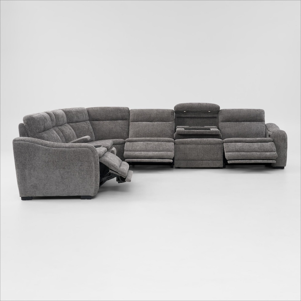 majestic gray sectional   