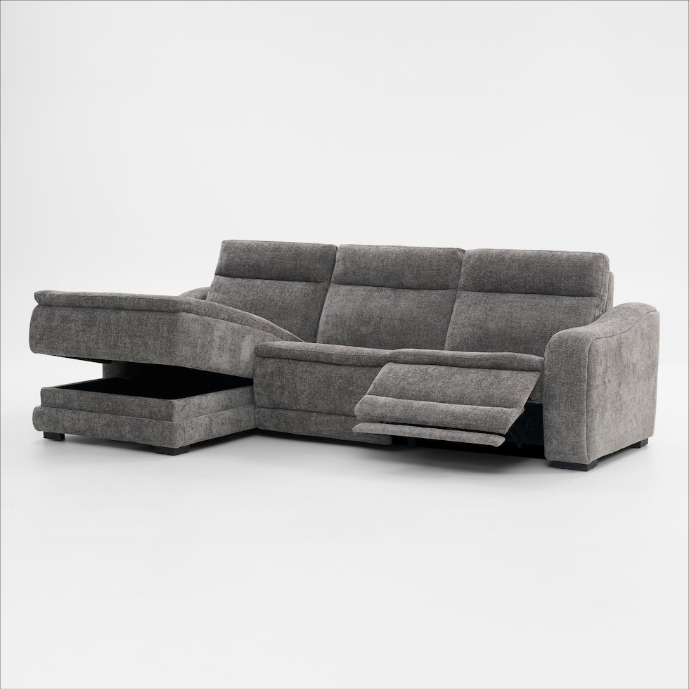 majestic gray sectional   
