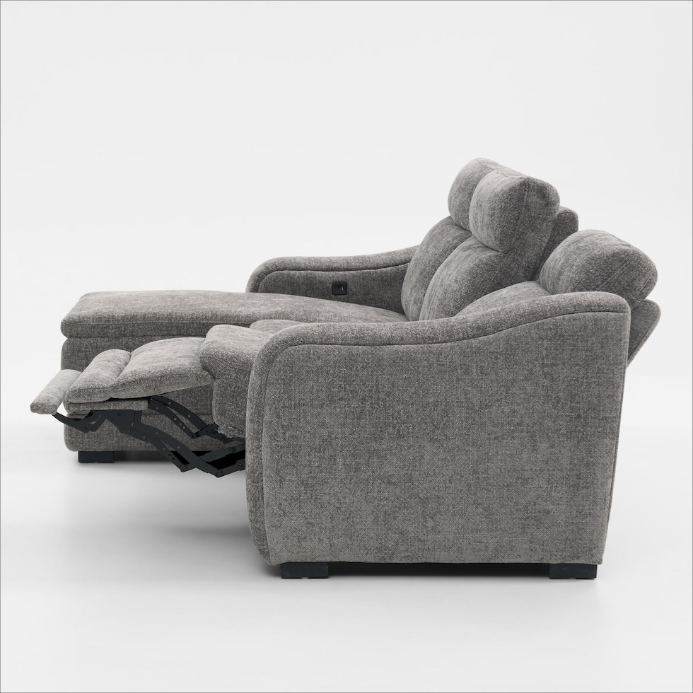 majestic gray sectional   