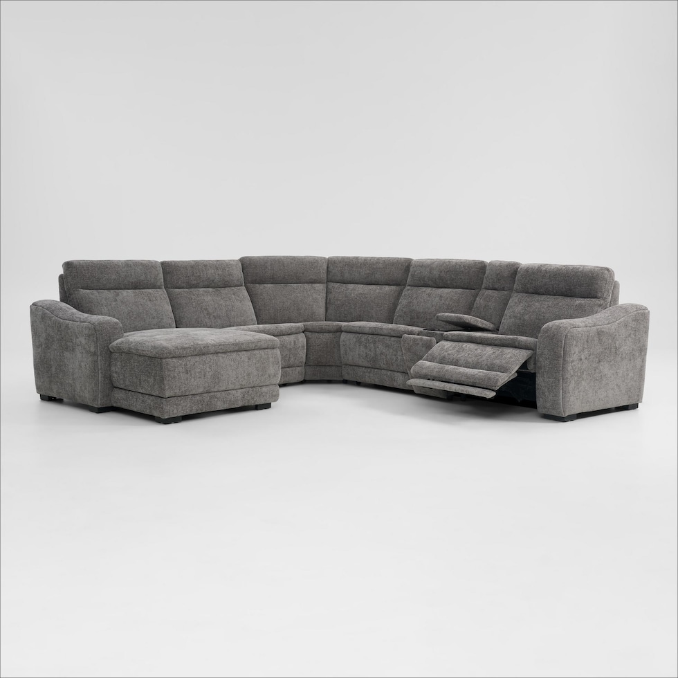 majestic gray sectional   