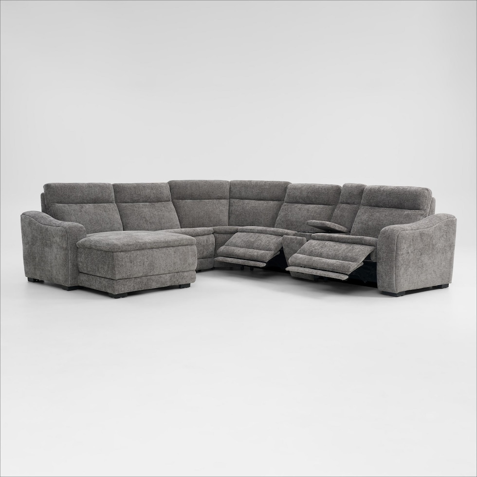 majestic gray sectional   