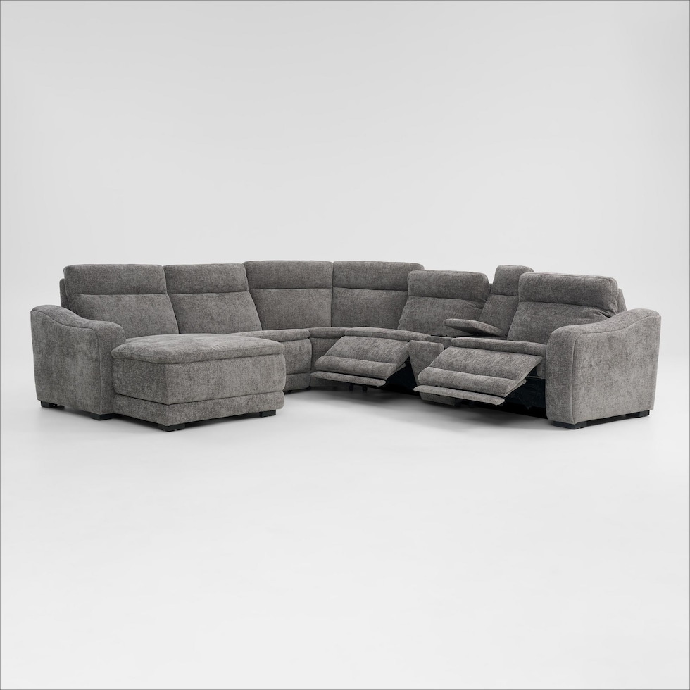 majestic gray sectional   