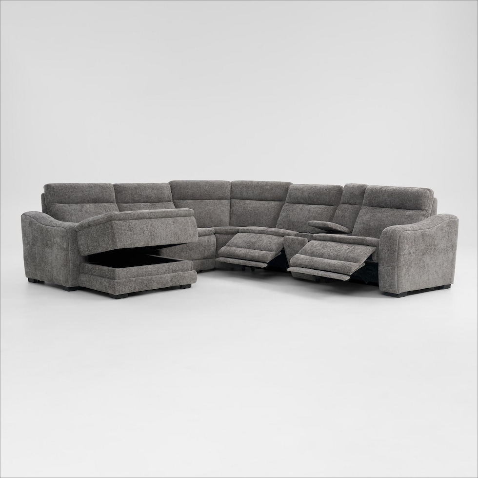 majestic gray sectional   