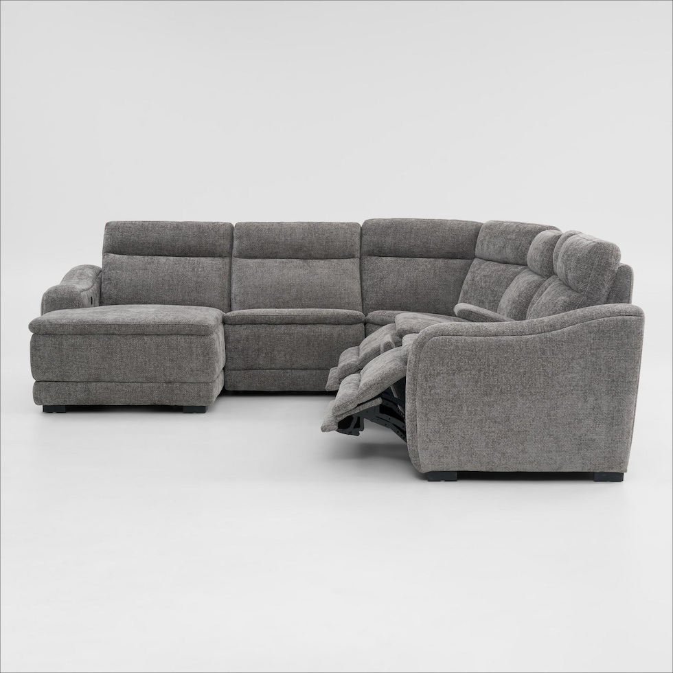 majestic gray sectional   