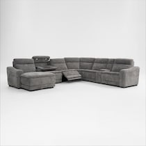 majestic gray sectional   