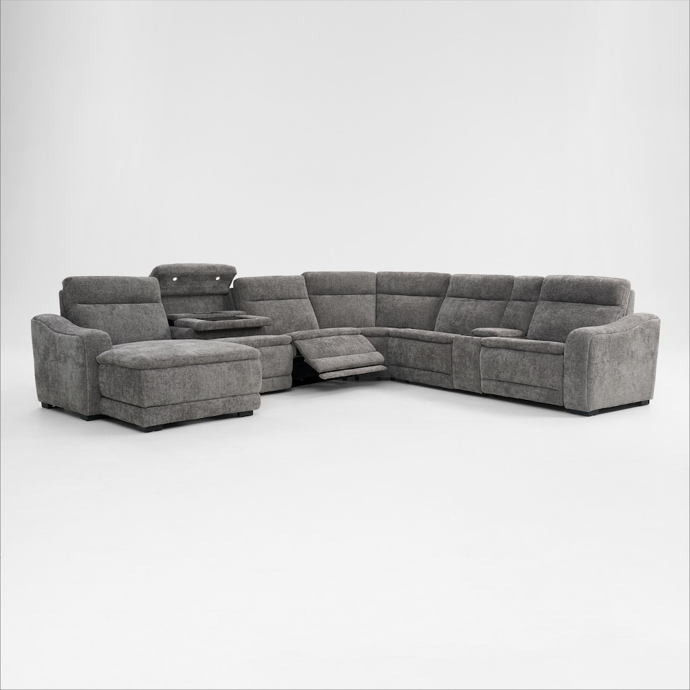 majestic gray sectional   