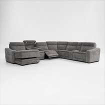 majestic gray sectional   