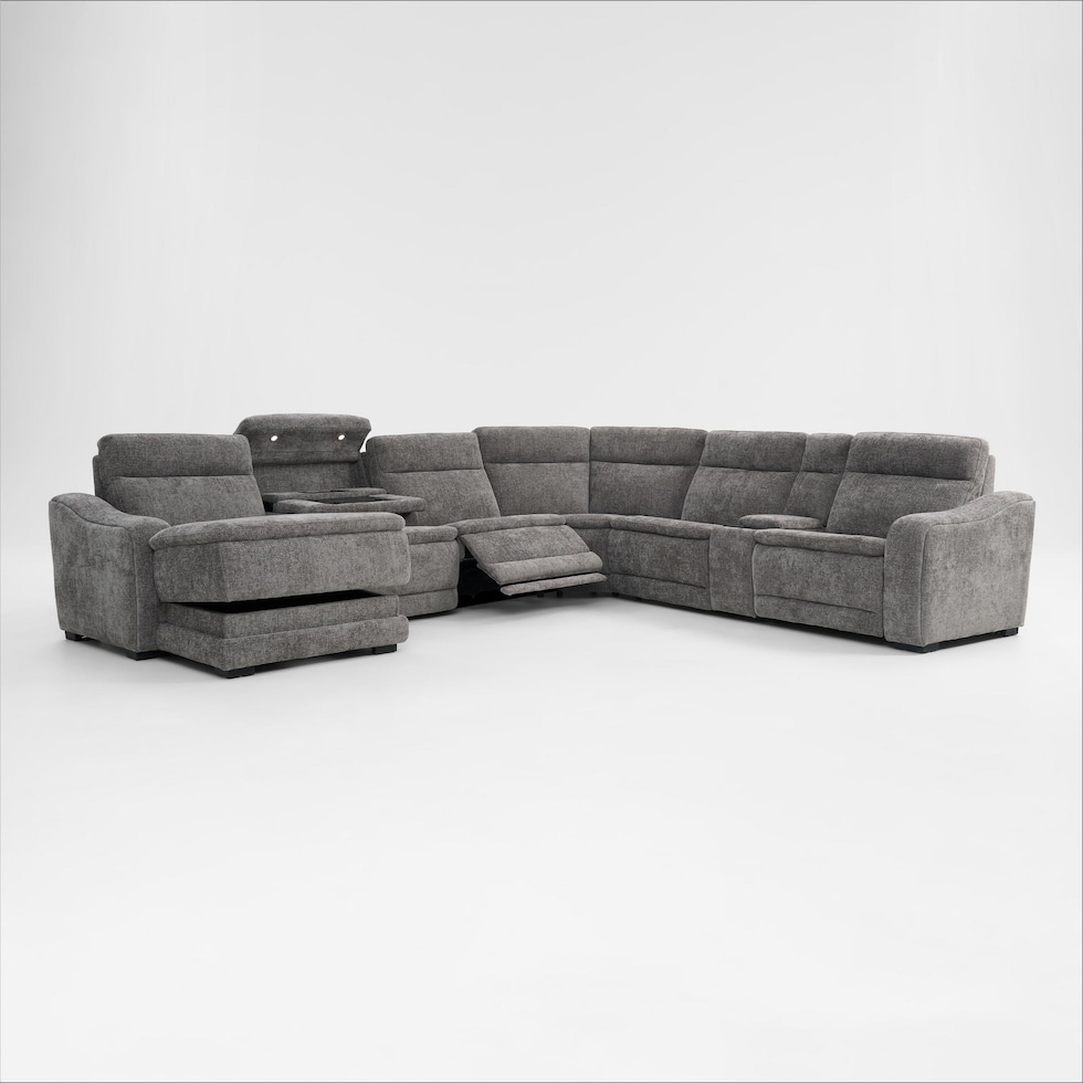 majestic gray sectional   