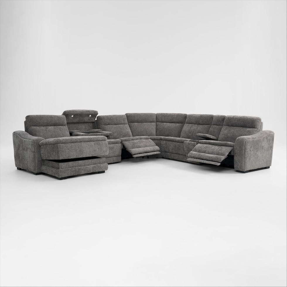majestic gray sectional   