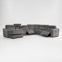 majestic gray sectional   