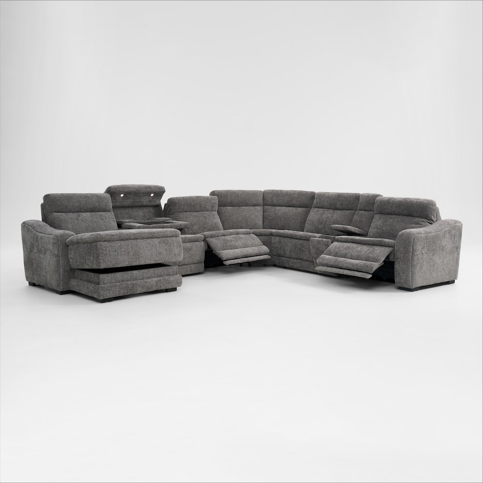 majestic gray sectional   