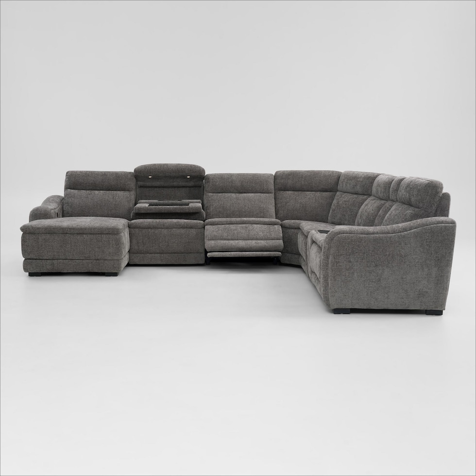 majestic gray sectional   