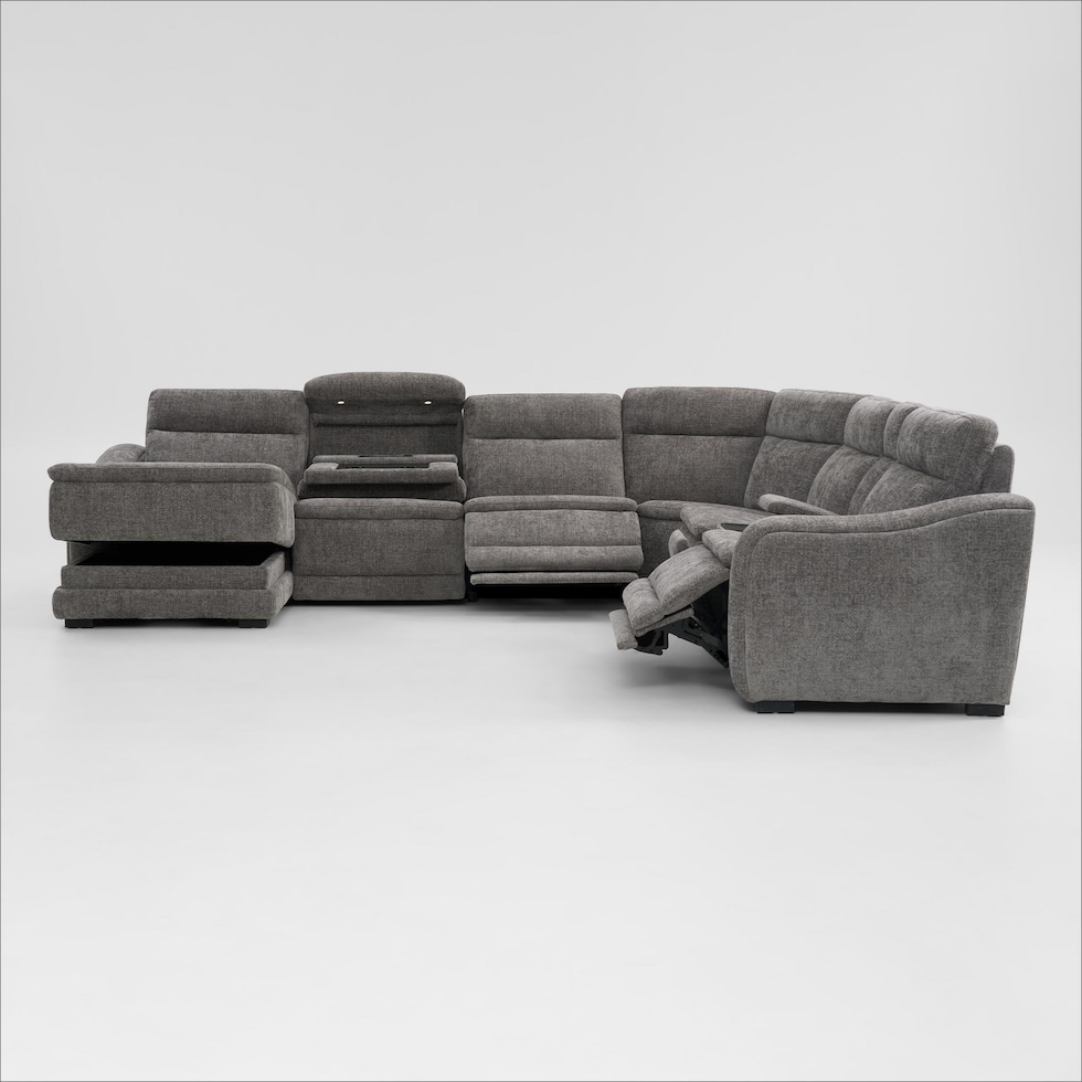 majestic gray sectional   