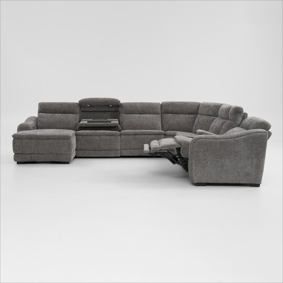 majestic gray sectional   