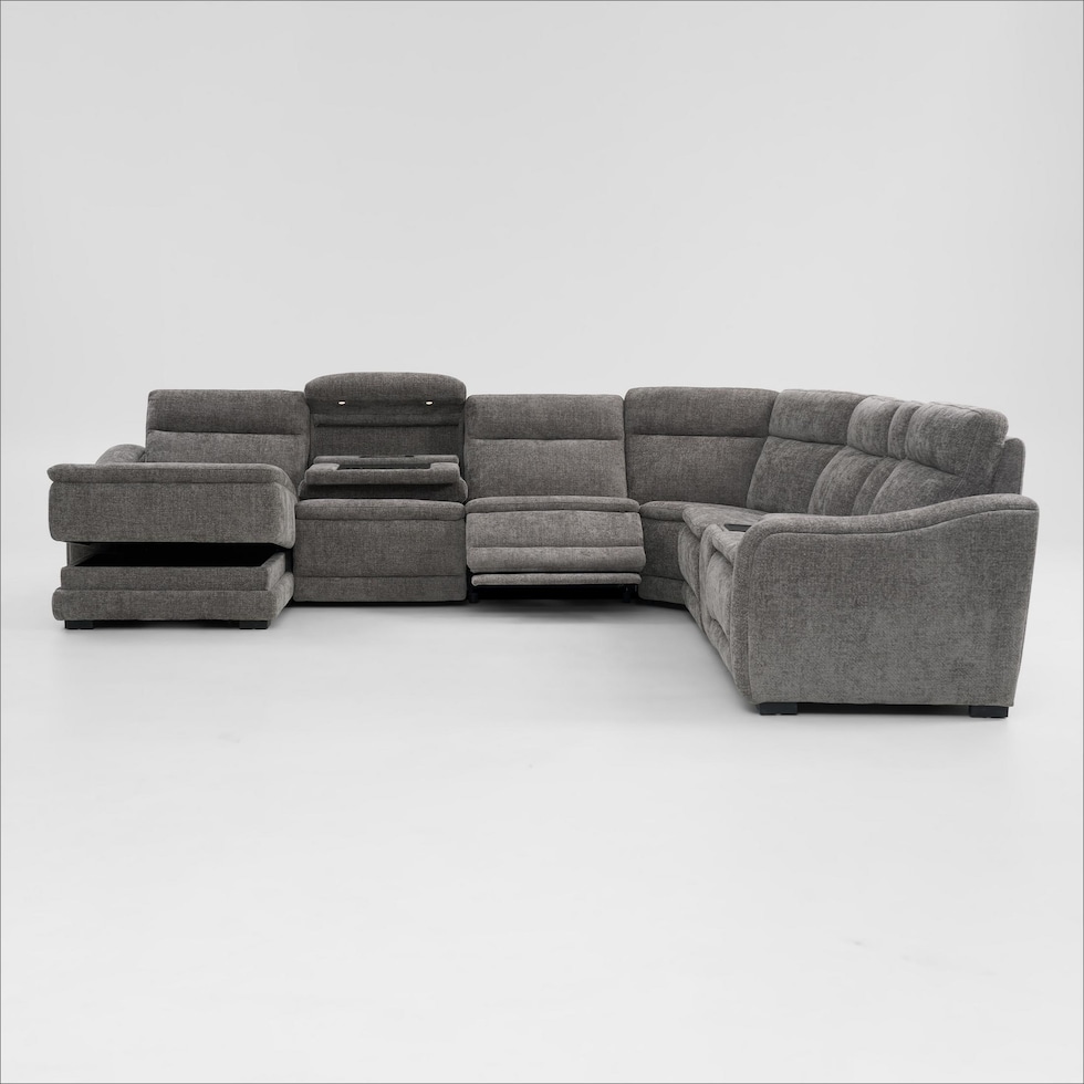 majestic gray sectional   
