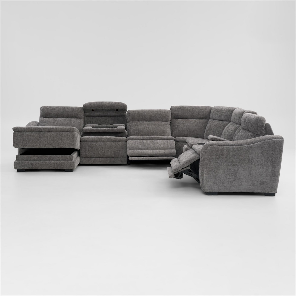 majestic gray sectional   