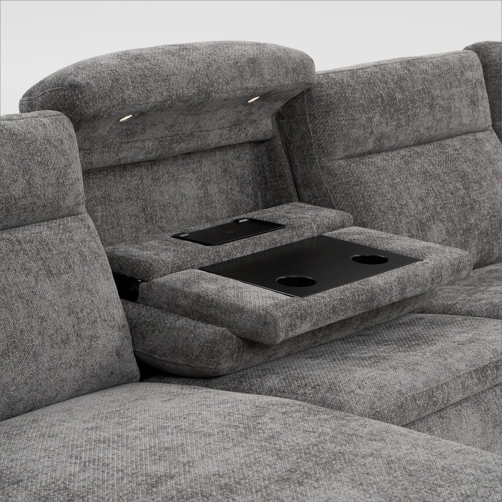 majestic gray sectional   