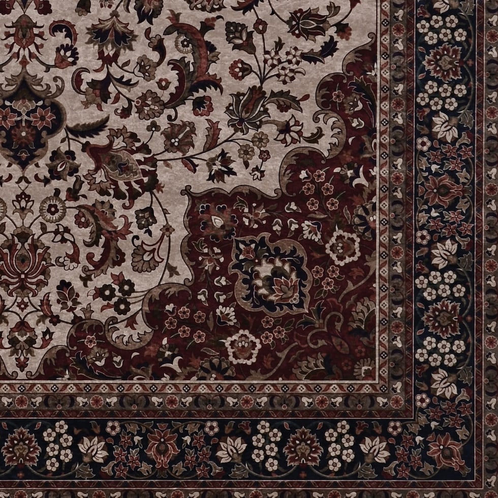 makalu cream rust area rug  x    