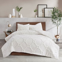 makayla white full queen bedding set   