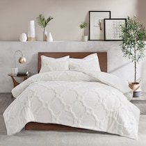 makayla white king california king bedding set   
