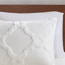 makayla white king california king bedding set   