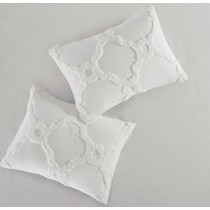 makayla white king california king bedding set   