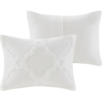 makayla white king california king bedding set   